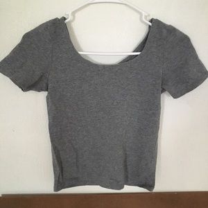 Grey Crop Top